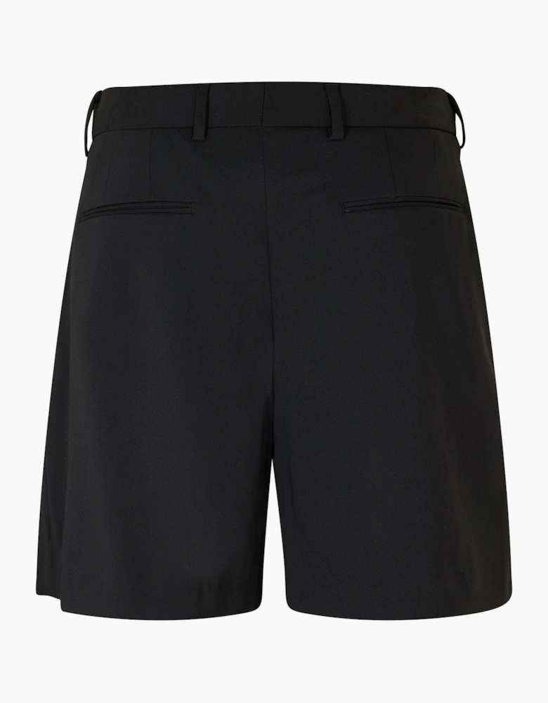 Solid Patterned Bermuda Dress Shorts