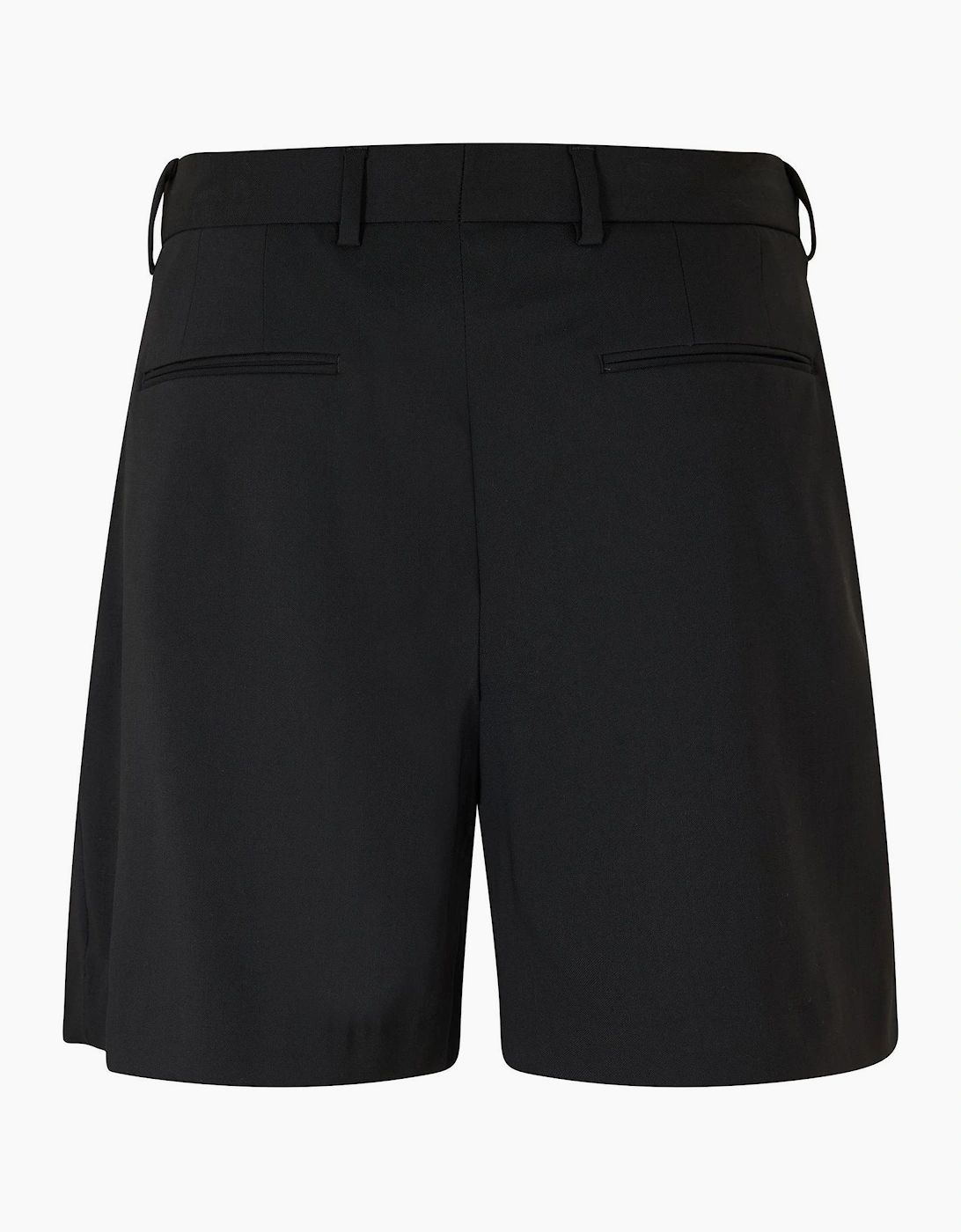 Solid Patterned Bermuda Dress Shorts