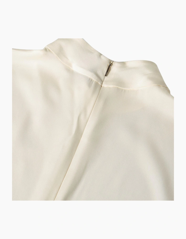 Mock Neck High Collar Sleeveless Shell Blouse