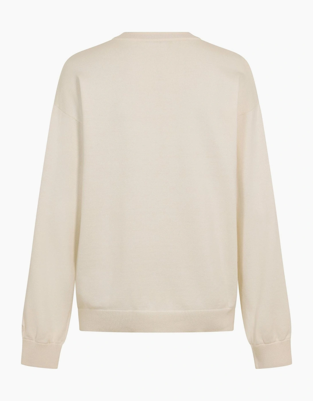 Crew Neck Ribbed Collar Long Sleeve Sweatshirt