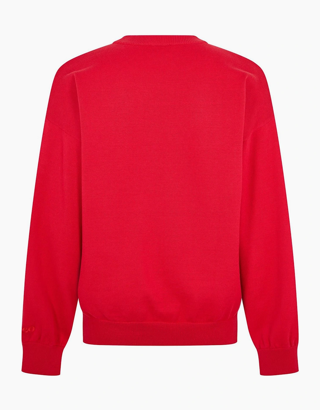 Crew Neck Ribbed Collar Long Sleeve Sweatshirt, 3 of 2