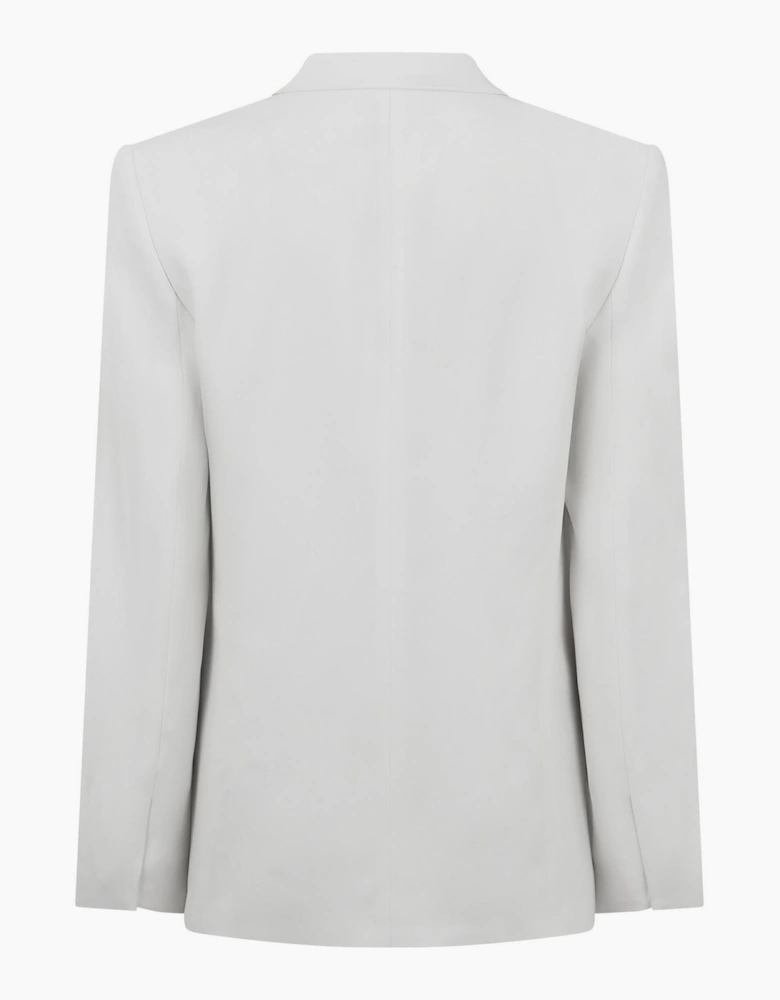 Solid Patterned Notch Collared Blazer