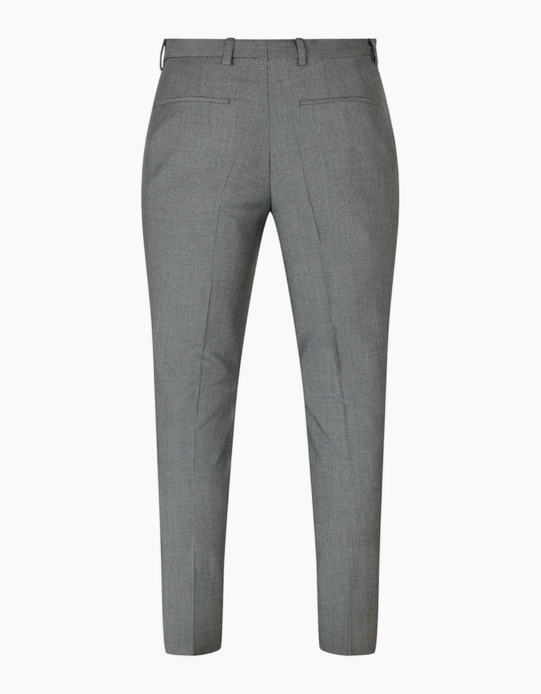 Houndstooth Patterned Straight Trousers