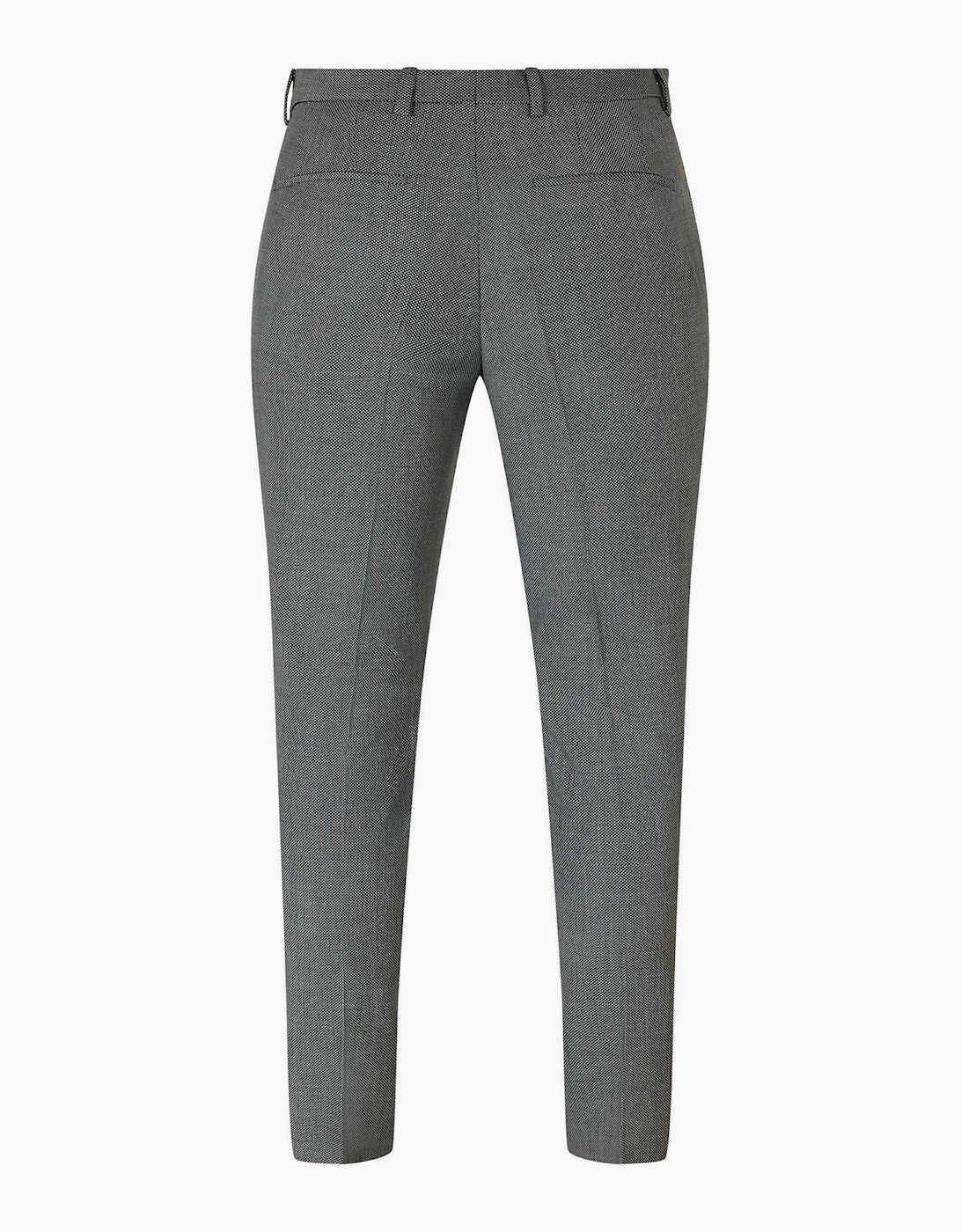 Houndstooth Patterned Straight Trousers