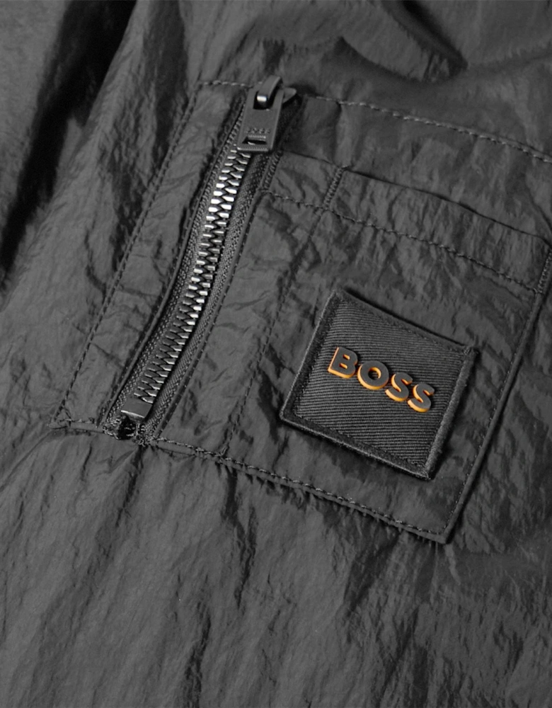 Solid Patterned Bomber Jacket with Ribbed Cuff and Zipped Pocket