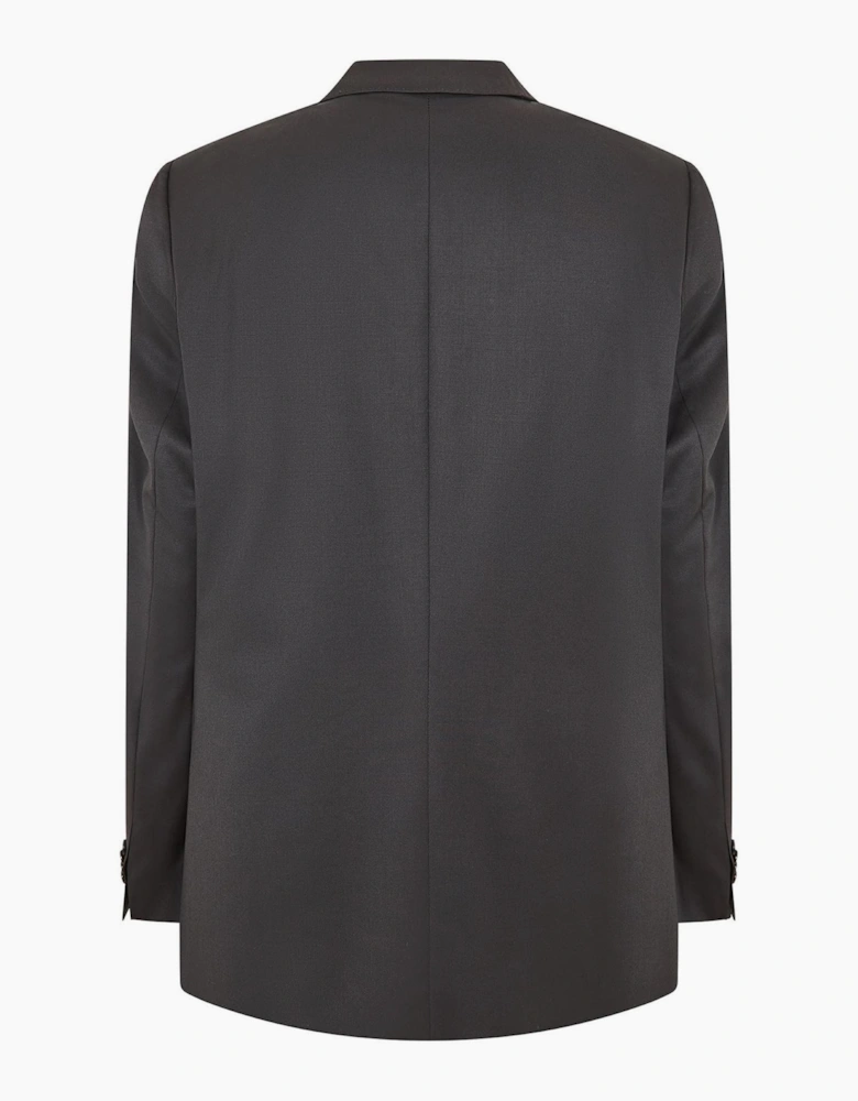 Solid Patterned Notch Collared Blazer with Flap Pocket