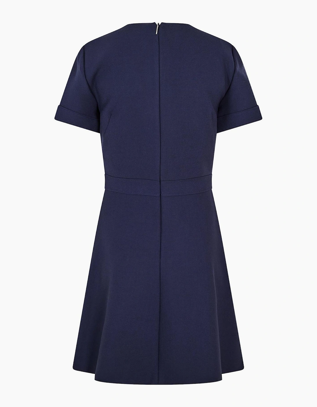 Jersey V-Neck Short Sleeve Mini A-Line Dress