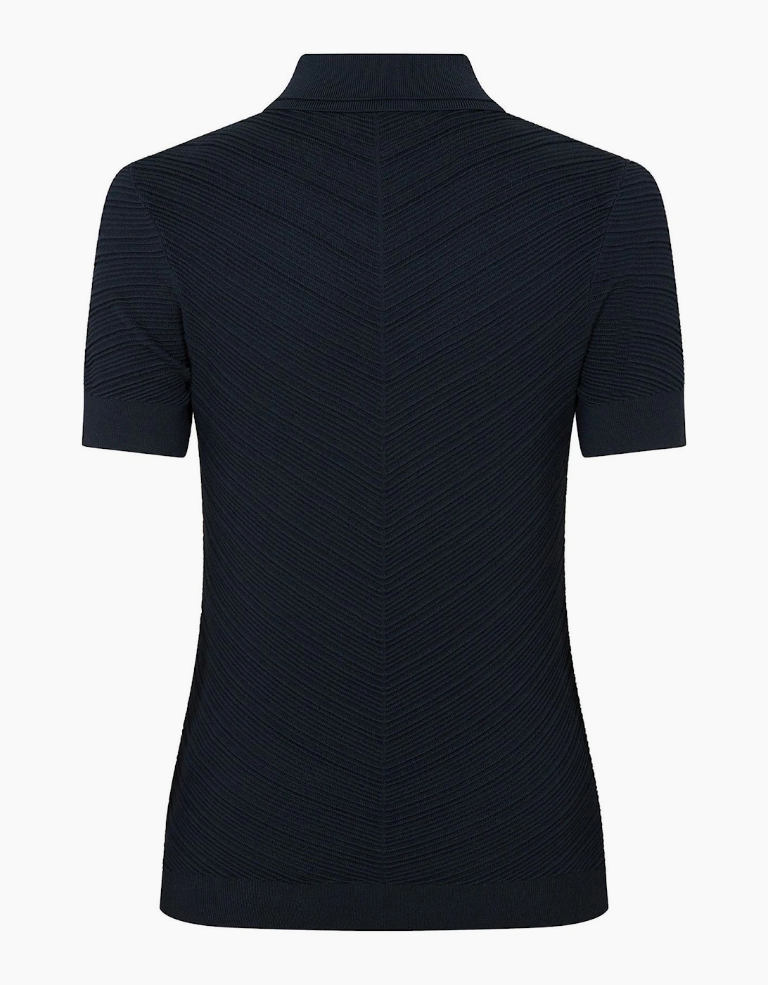 Collared Neck Short Sleeve Jersey Polo Shirt