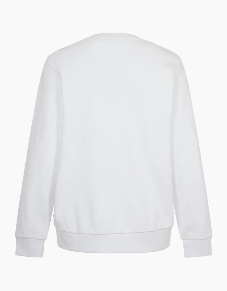 Graphic Crew Neck Ribbed Collar Long Sleeve Sweatshirt