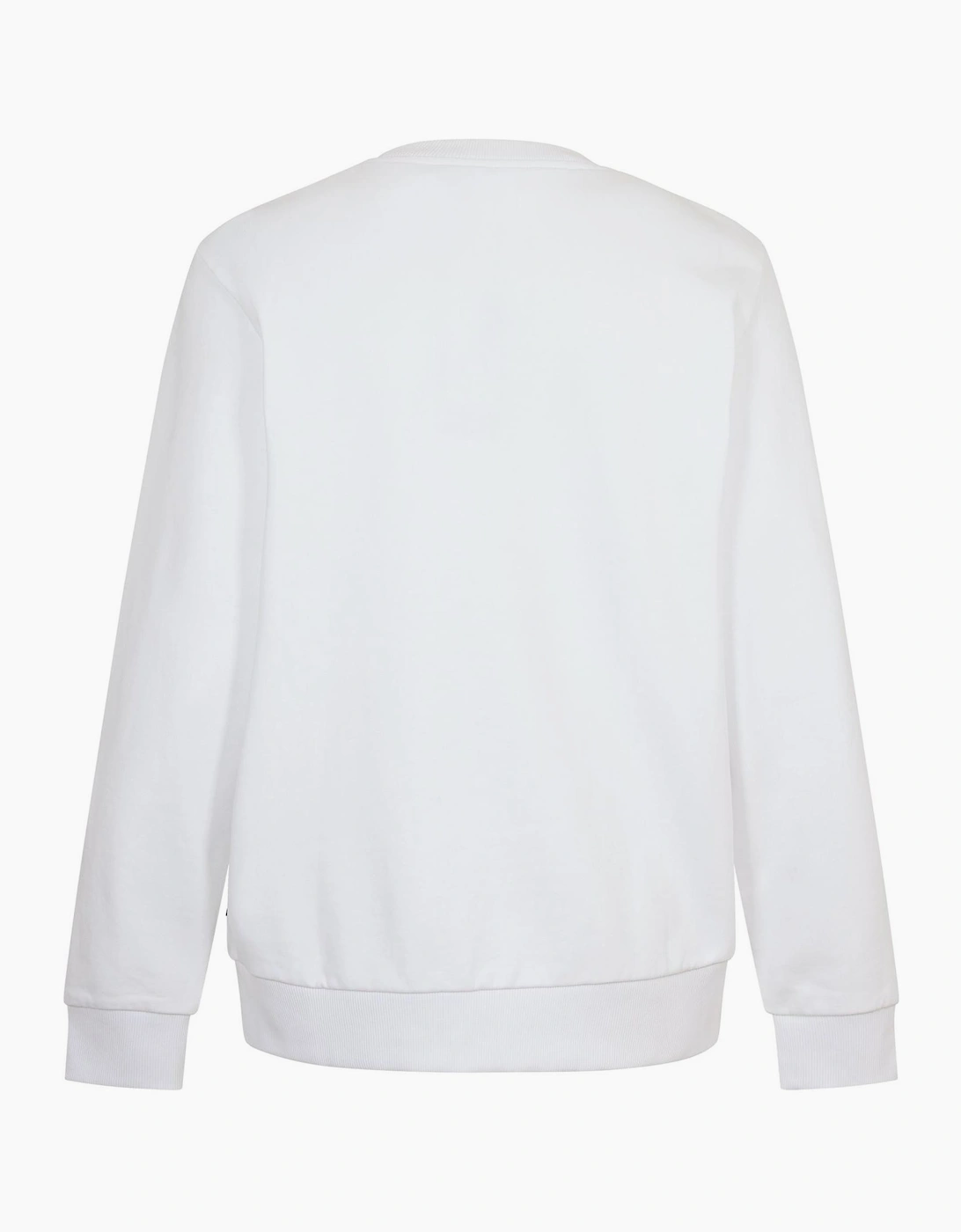 Graphic Crew Neck Ribbed Collar Long Sleeve Sweatshirt