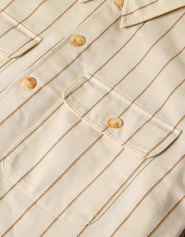 Collared Neck Long Sleeve Shirt with Chest Pocket