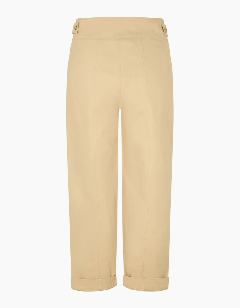 Solid Patterned Straight Leg Chinos