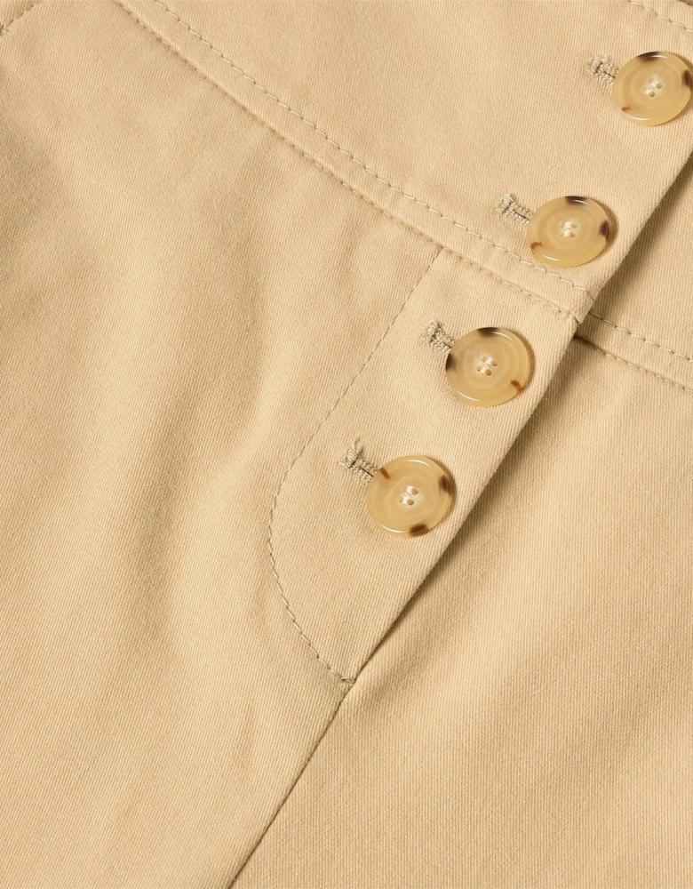 Solid Patterned Straight Leg Chinos
