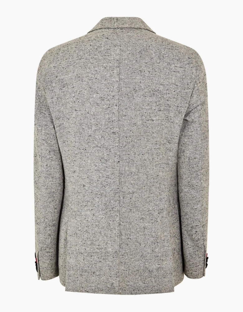Speckled Patterned Flap Pocket Suit Jacket