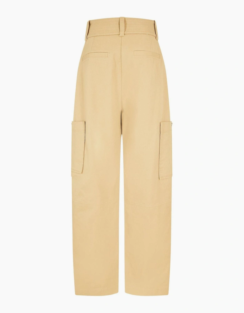 Solid Patterned High Rise Combat Pants