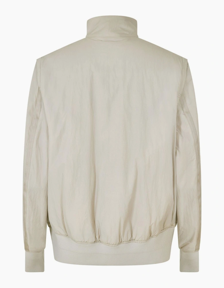 Solid Patterned Bomber Jacket with Ribbed Cuff