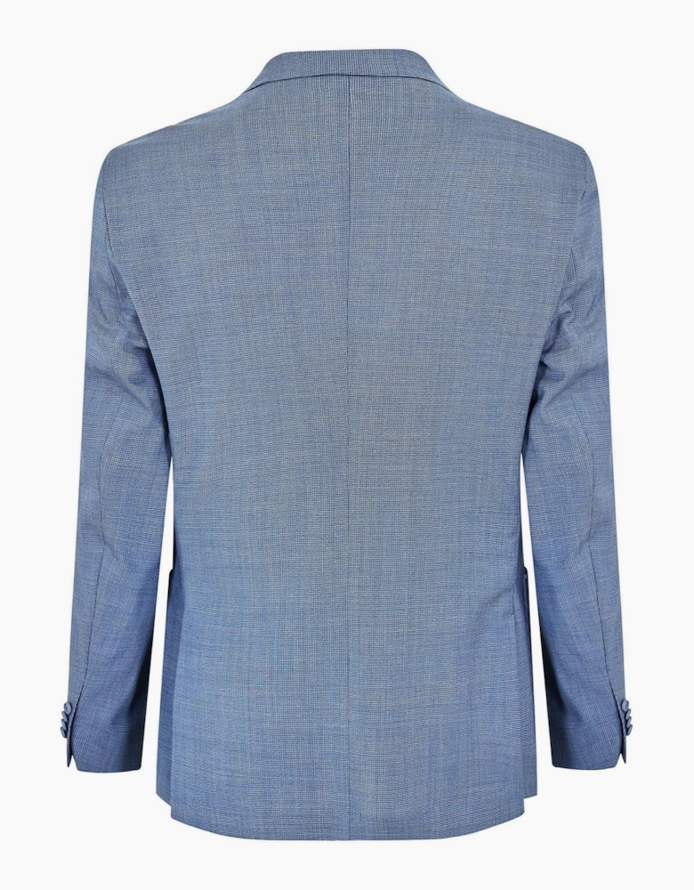 Solid Patterned Single Button Notch Collared Suit Jacket