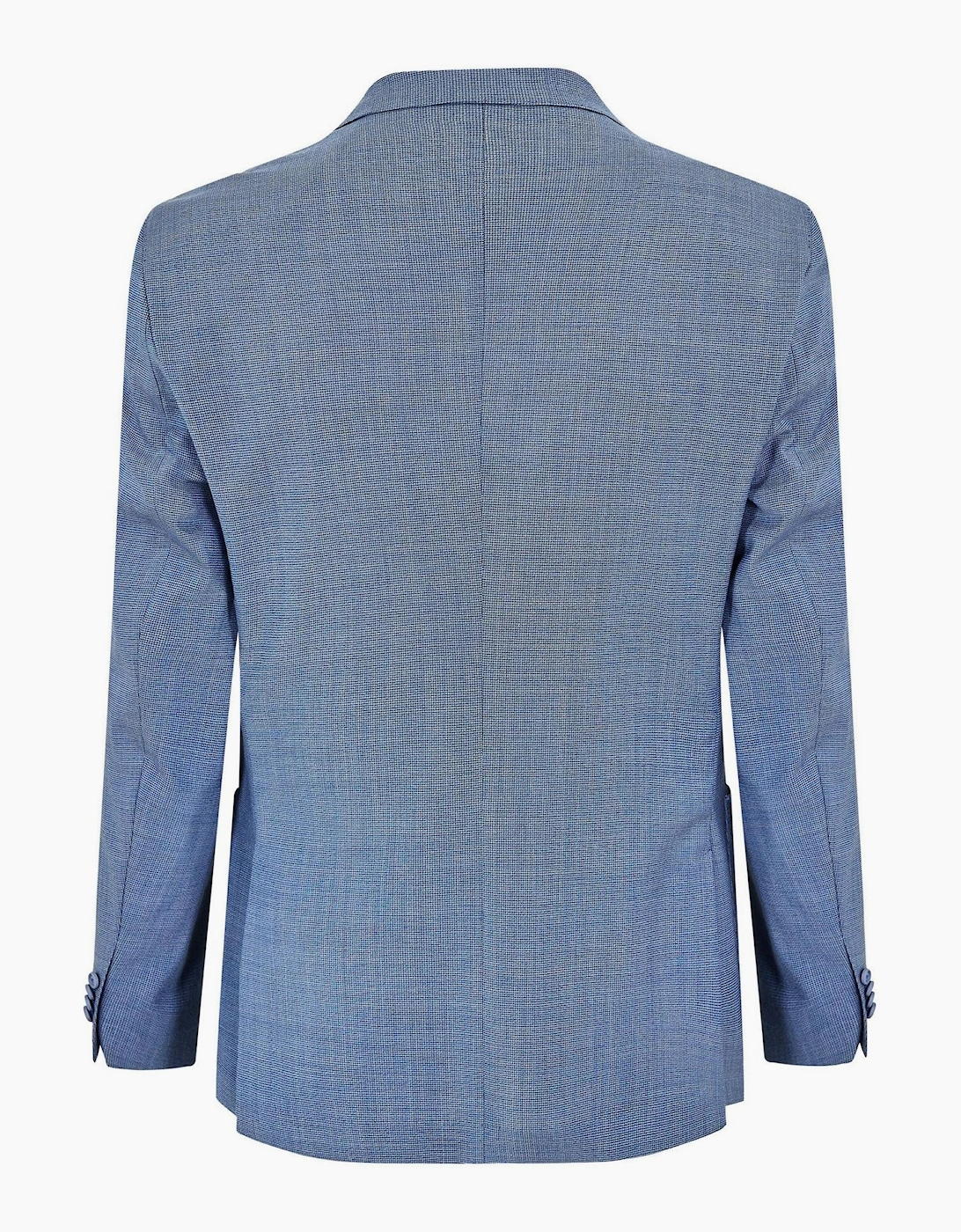 Solid Patterned Single Button Notch Collared Suit Jacket