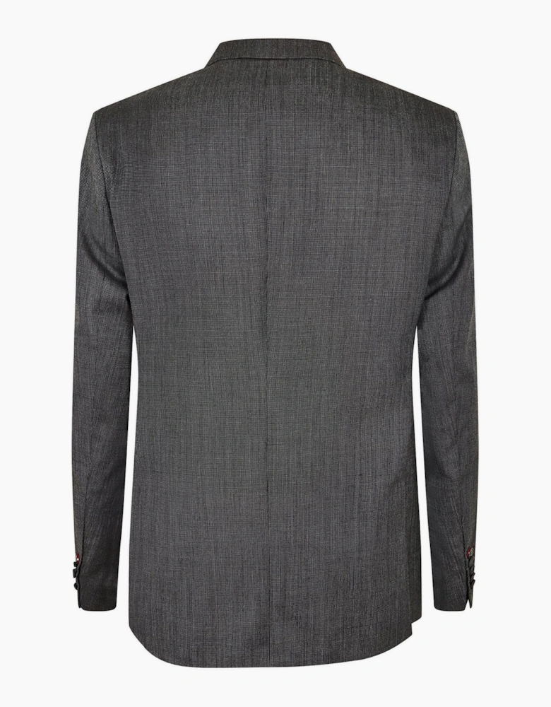Solid Patterned Single Button Flap Pocket Blazer