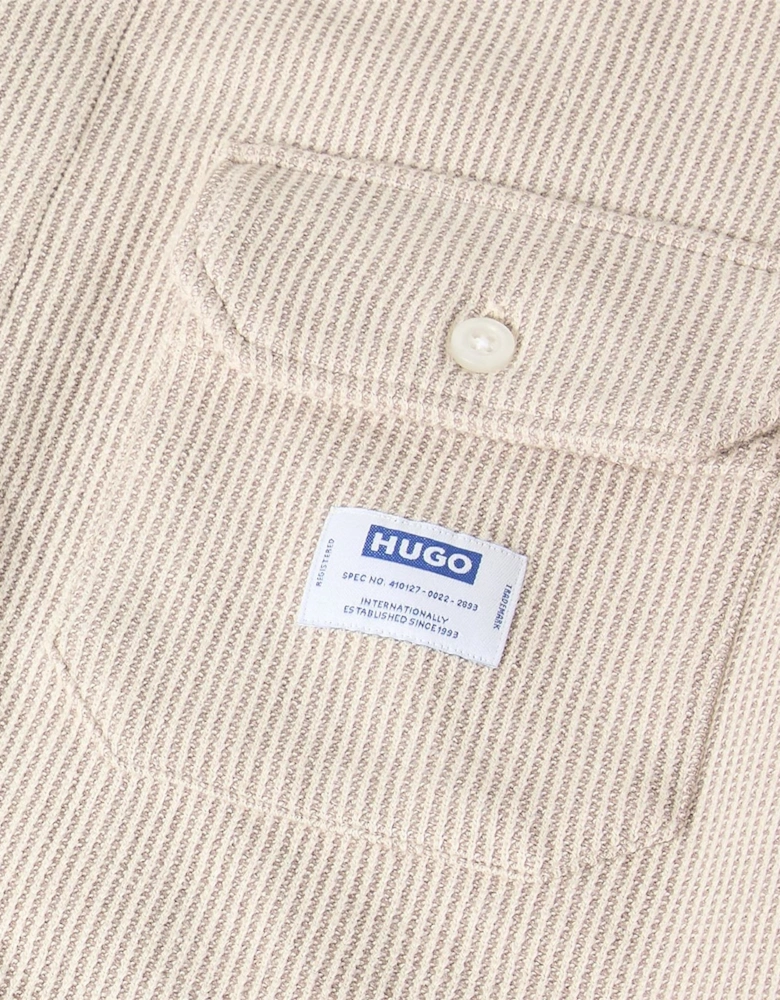Oxford Long Sleeve Collared Shirt with Chest Pocket