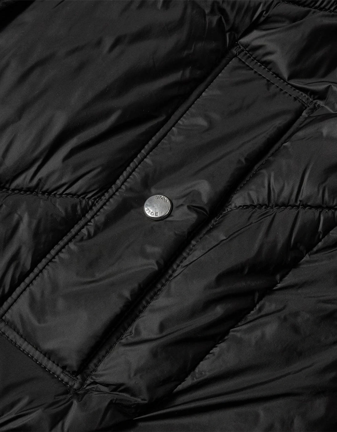 Pollylong Hooded Snap Detail Puffer Coat