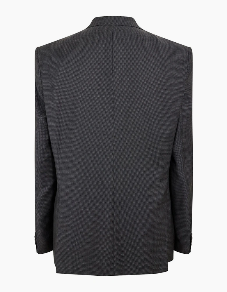 Solid Patterned Suit Jacket with Flap and Chest Pocket