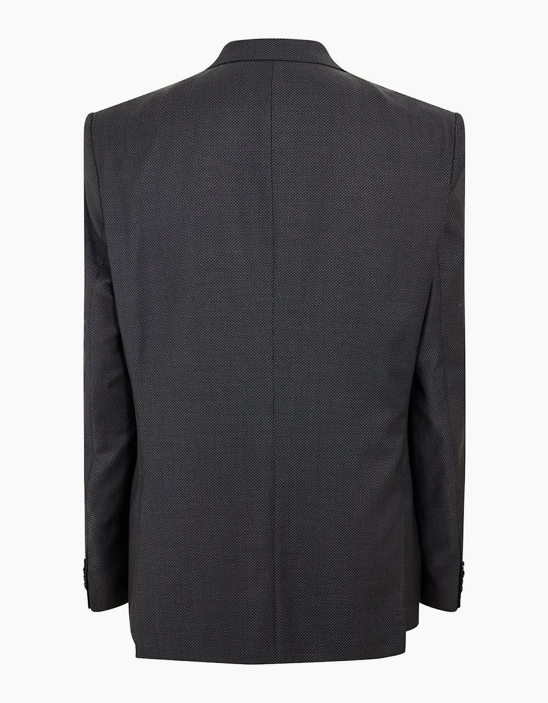 Solid Patterned Suit Jacket with Flap and Chest Pocket