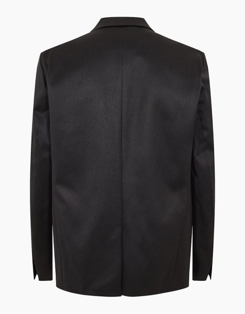 Solid Patterned Notch Collared Blazer