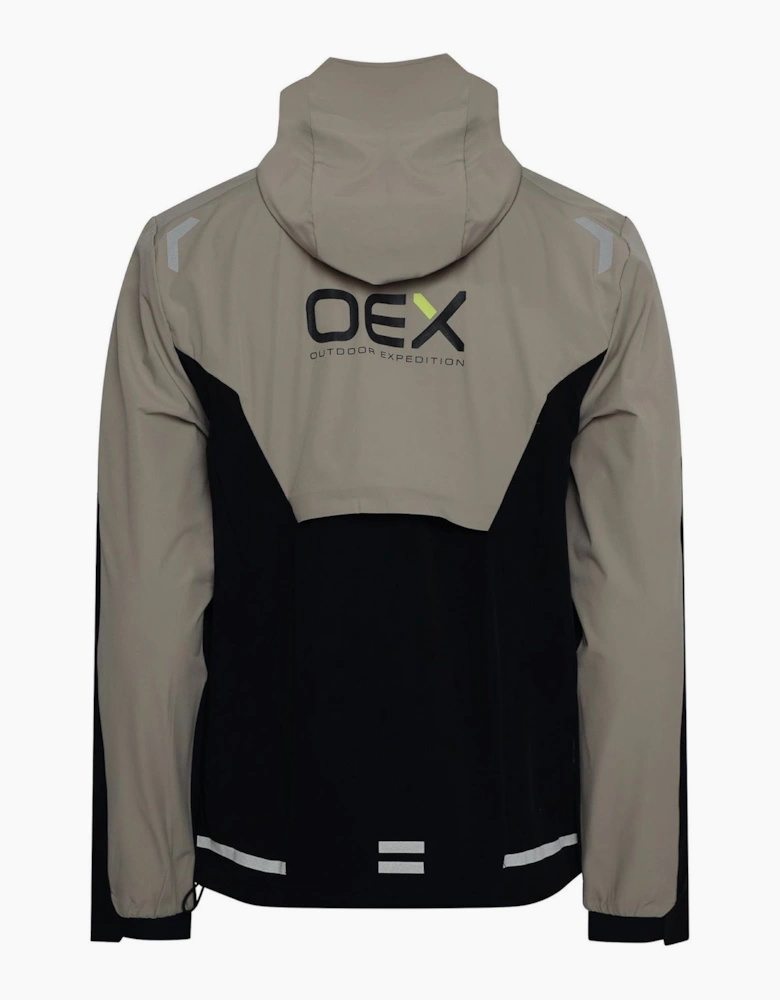 Bachar Colour Block Chest Pocket Rain Coat Jacket