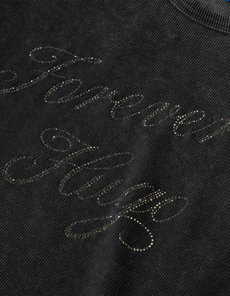 Lettering Graphic Slim Fit T-Shirt