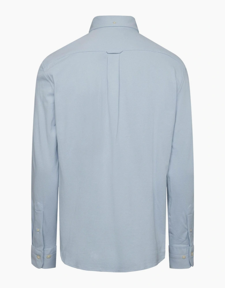 Pique Collared Neck Long Sleeve Regular Fit Shirt