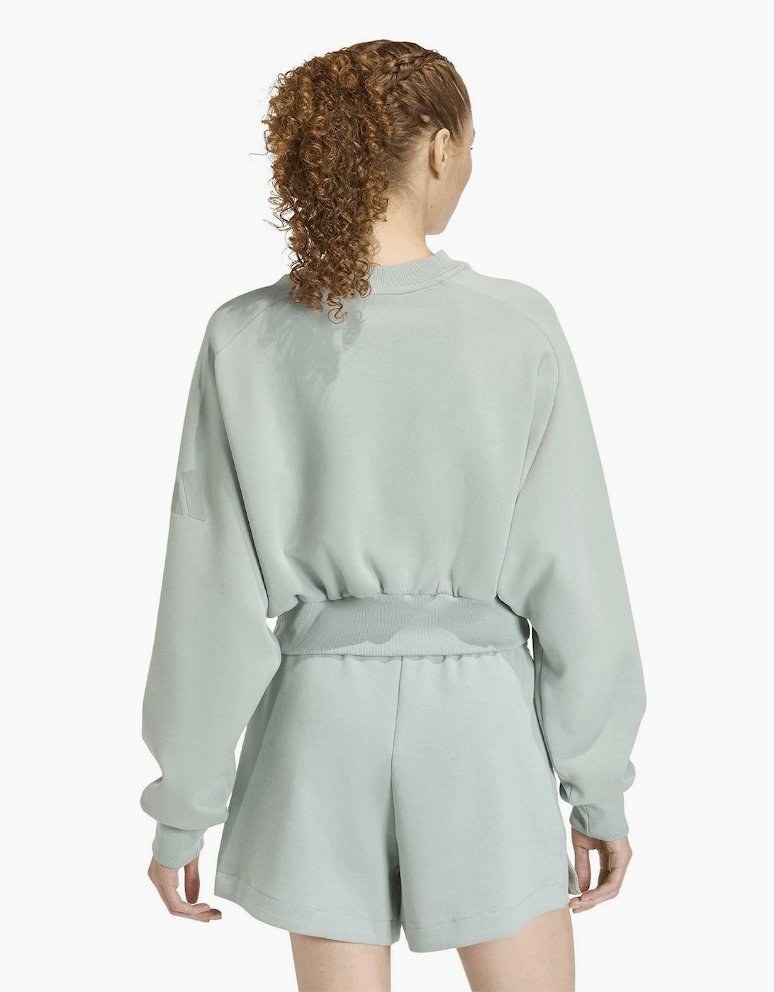 Crew Neck Raglan Long Sleeve Elasticated Waist Sweatshirt