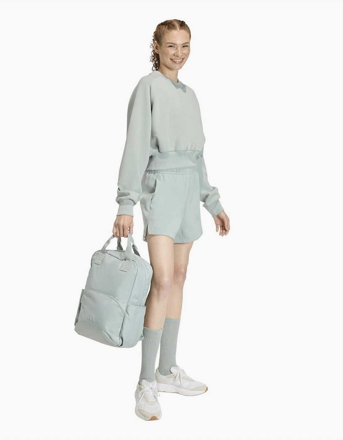 Crew Neck Raglan Long Sleeve Elasticated Waist Sweatshirt