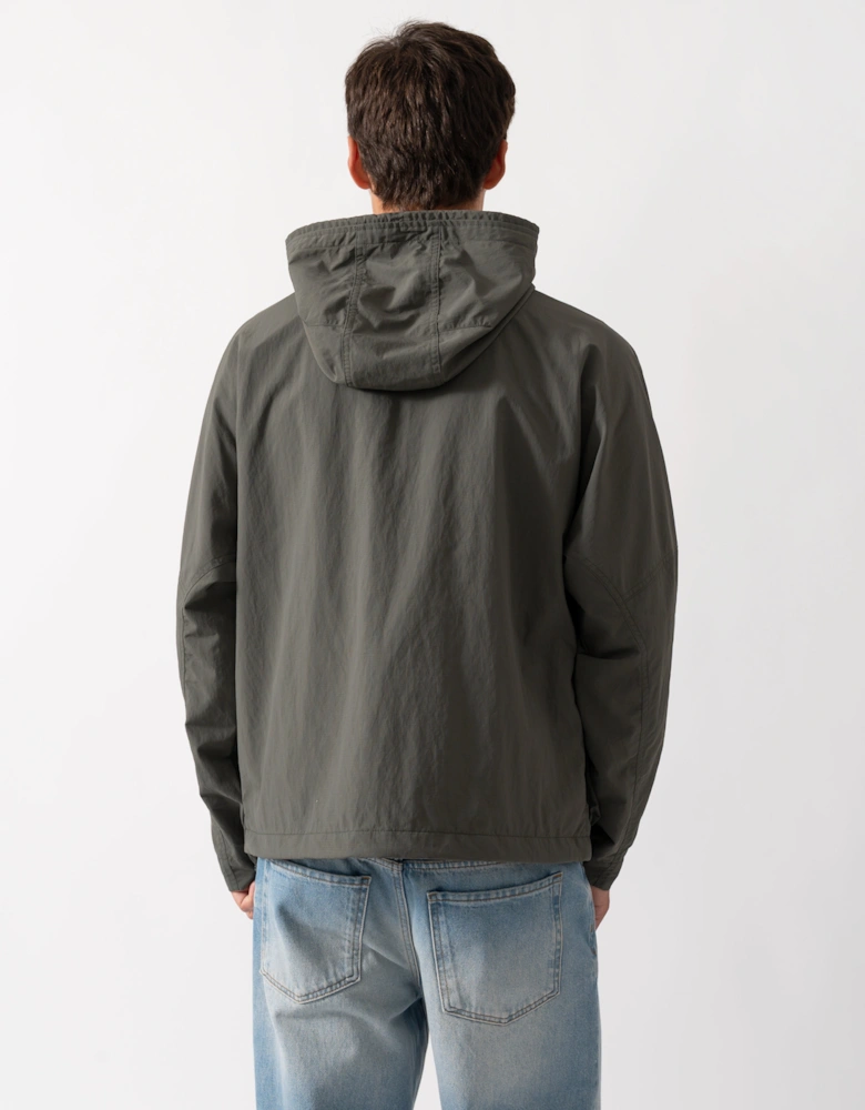 Fred Perry Mens Cropped Ripstop Parka - Field Green D09