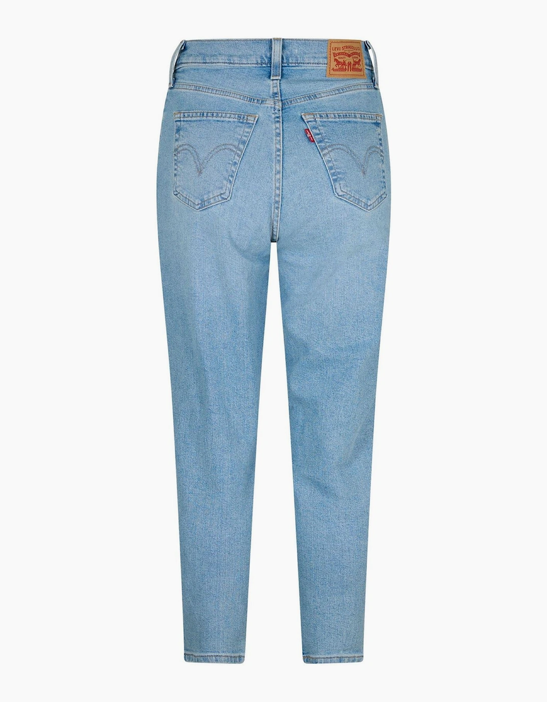 Solid Patterned High Rise Mom Jeans, 3 of 2