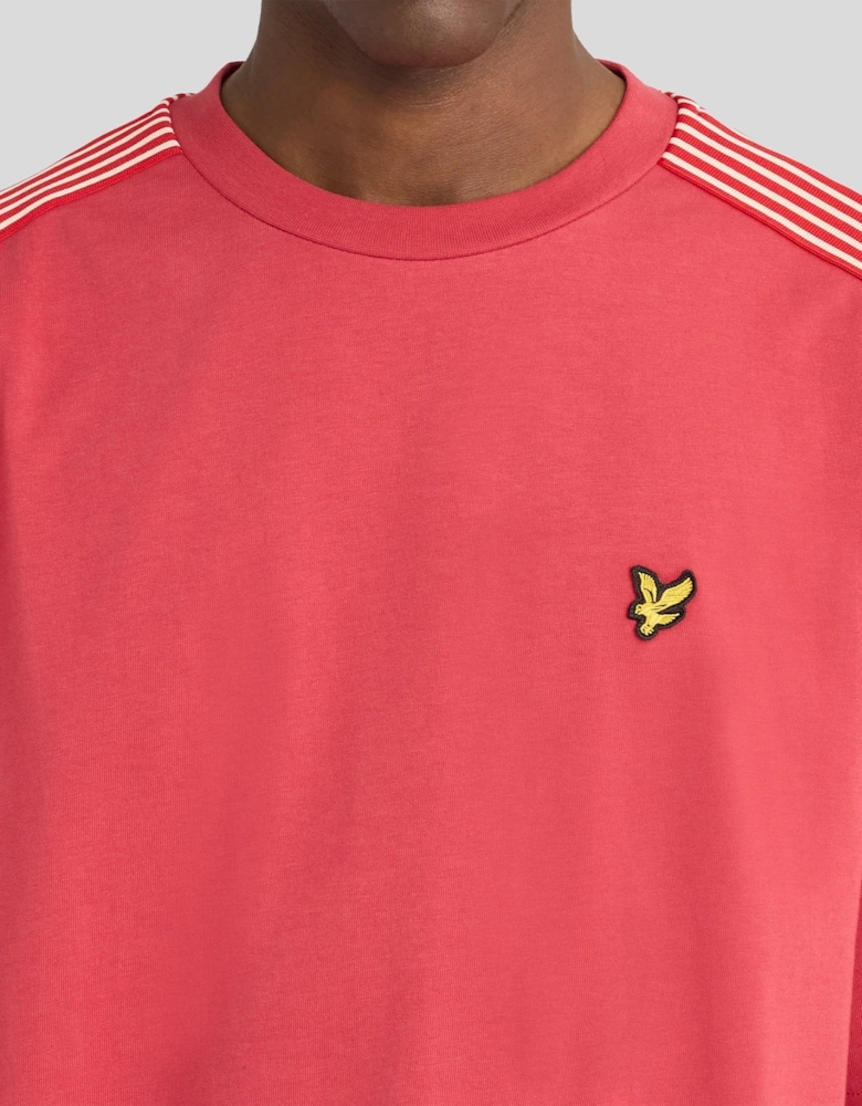 Stripe Taped Cotton T-Shirt