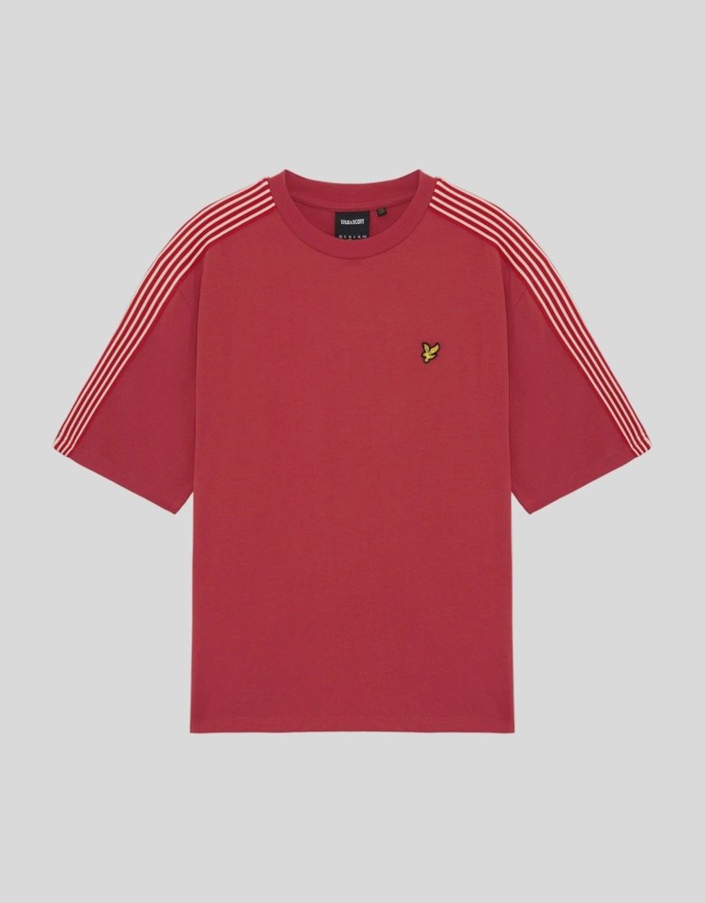 Stripe Taped Cotton T-Shirt