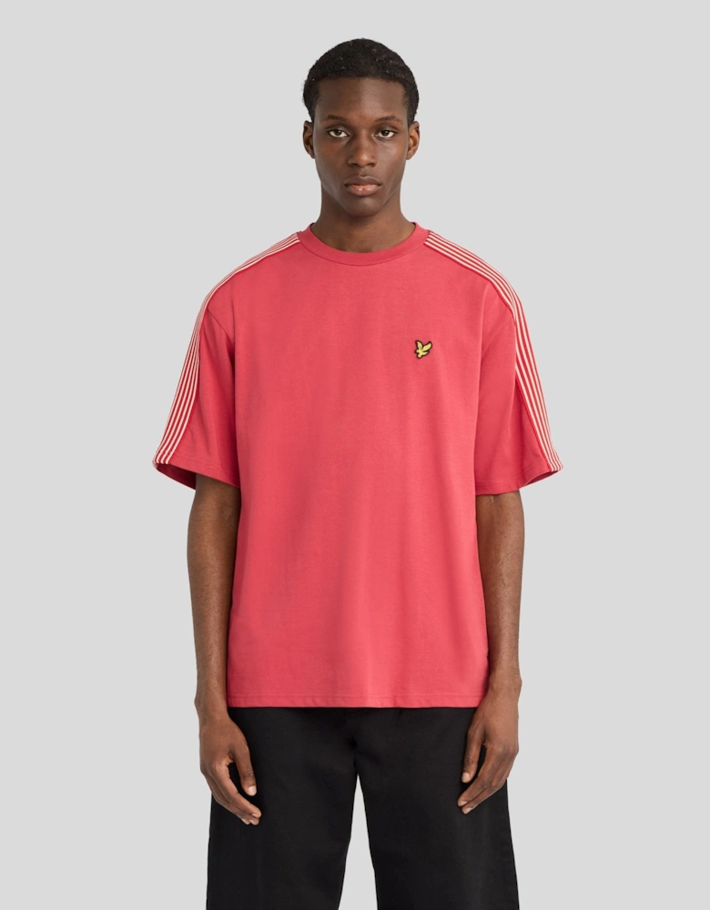 Stripe Taped Cotton T-Shirt