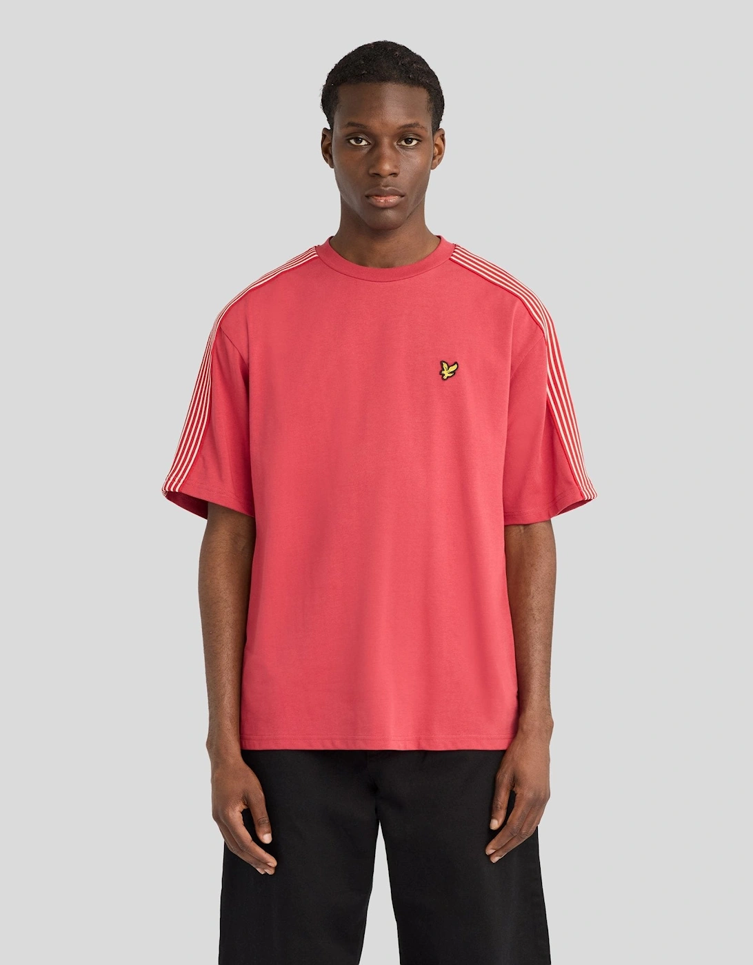 Stripe Taped Cotton T-Shirt, 7 of 6
