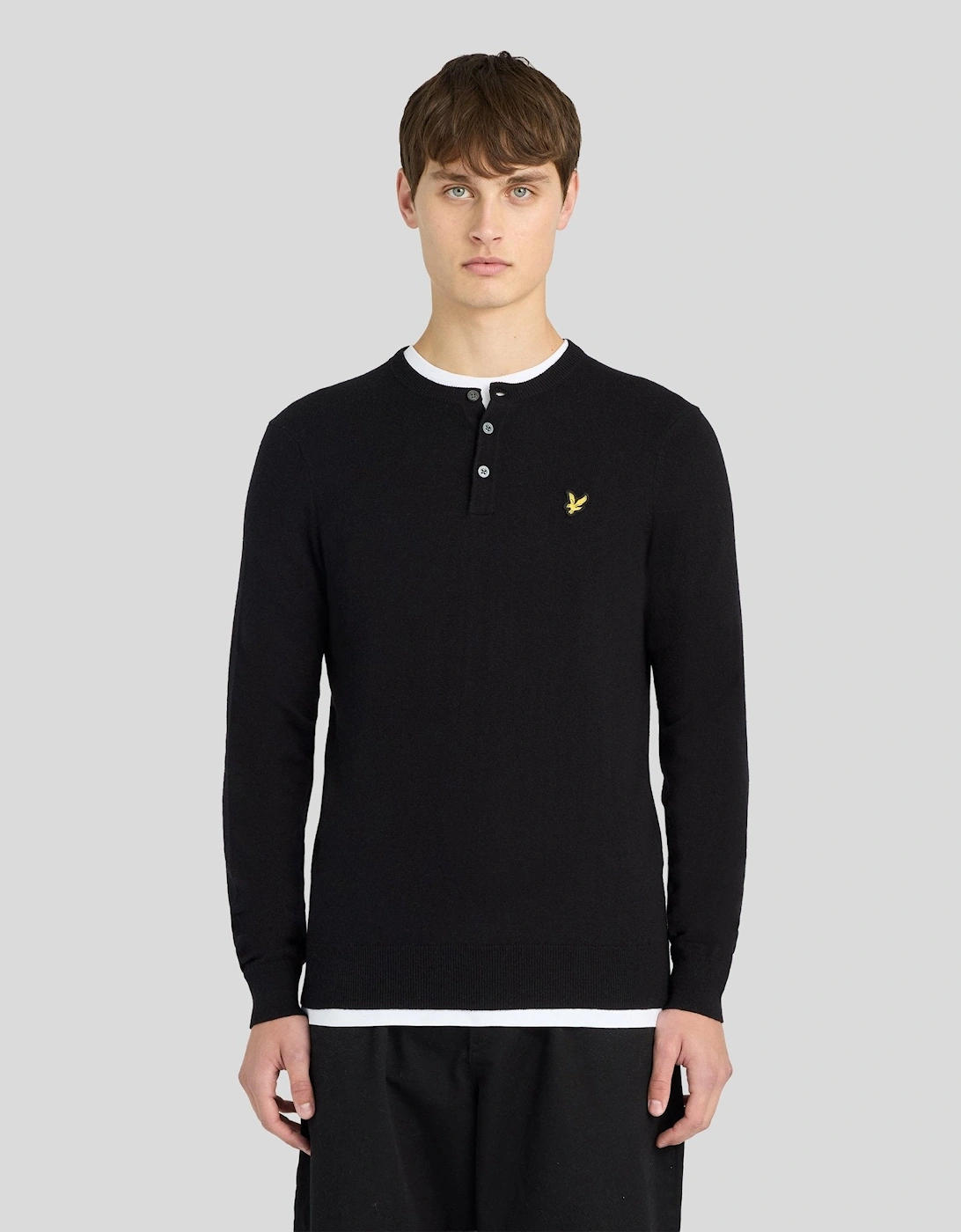 Cotton Merino Henley Jumper, 7 of 6