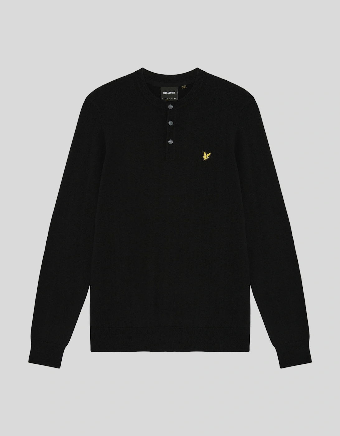 Cotton Merino Henley Jumper