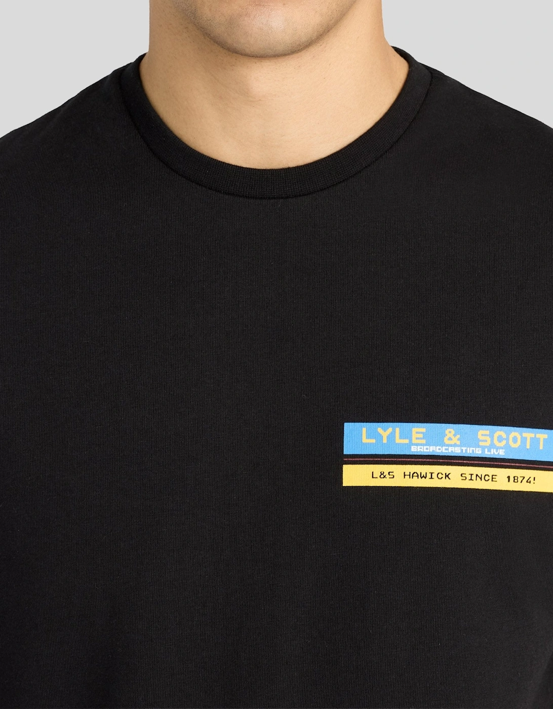 TV Pixel Back Graphic T-Shirt