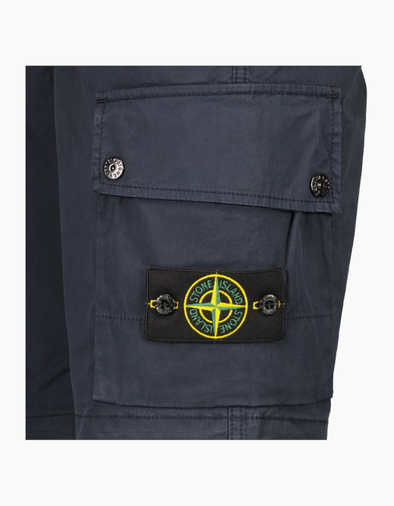 Cotton Twill Cargo Bermuda Shorts