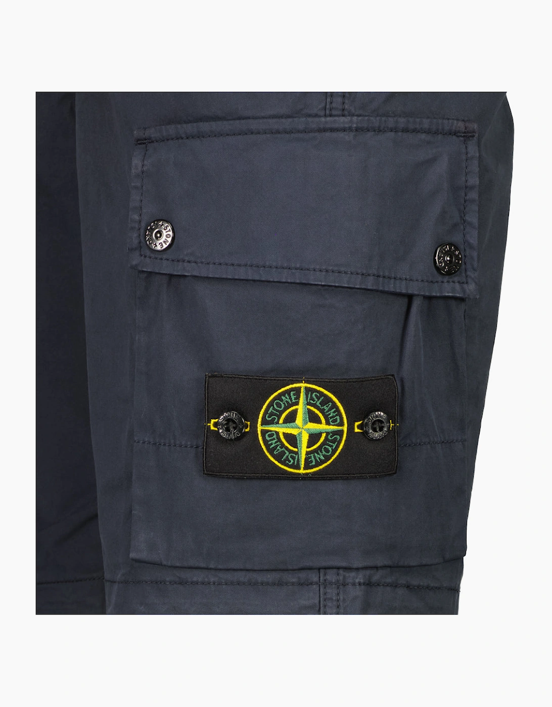 Cotton Twill Cargo Bermuda Shorts