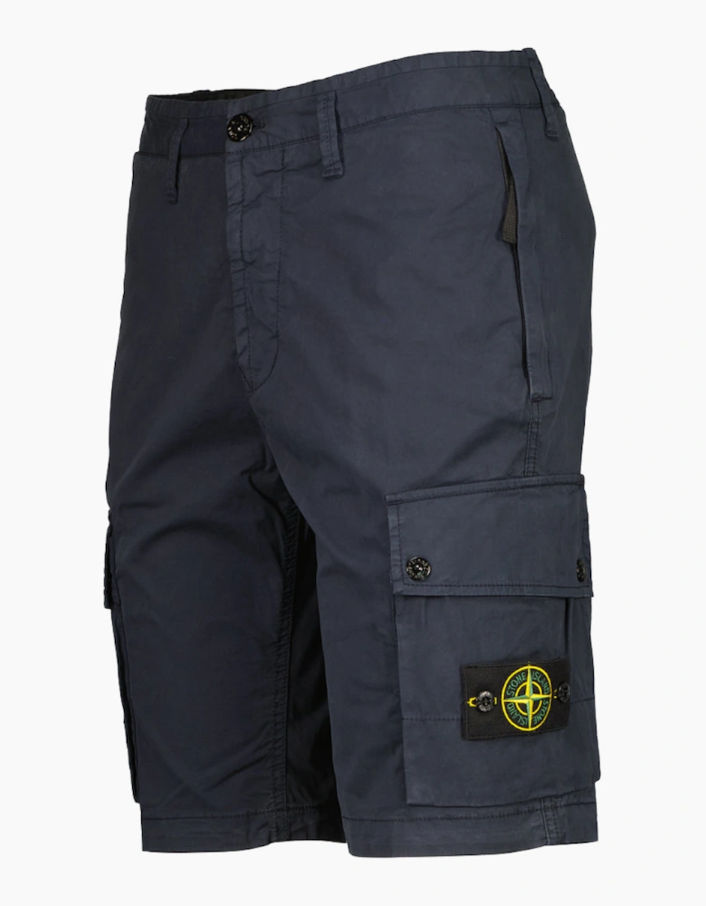 Cotton Twill Cargo Bermuda Shorts