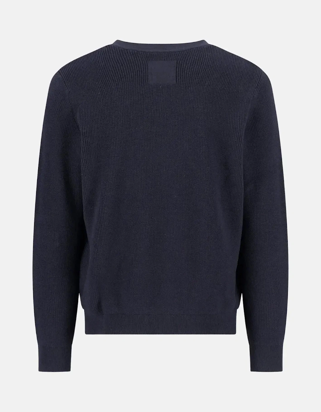 Cotton Wool Buttoned Cardigan Navy