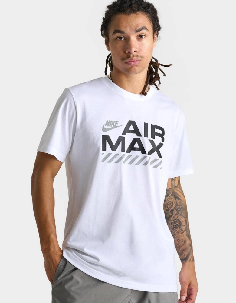 Nike Mens Air Max Graphic Sports Casual T Shirt in White