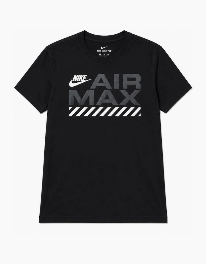 Nike Mens Air Max Graphic Sports Casual T Shirt in Black