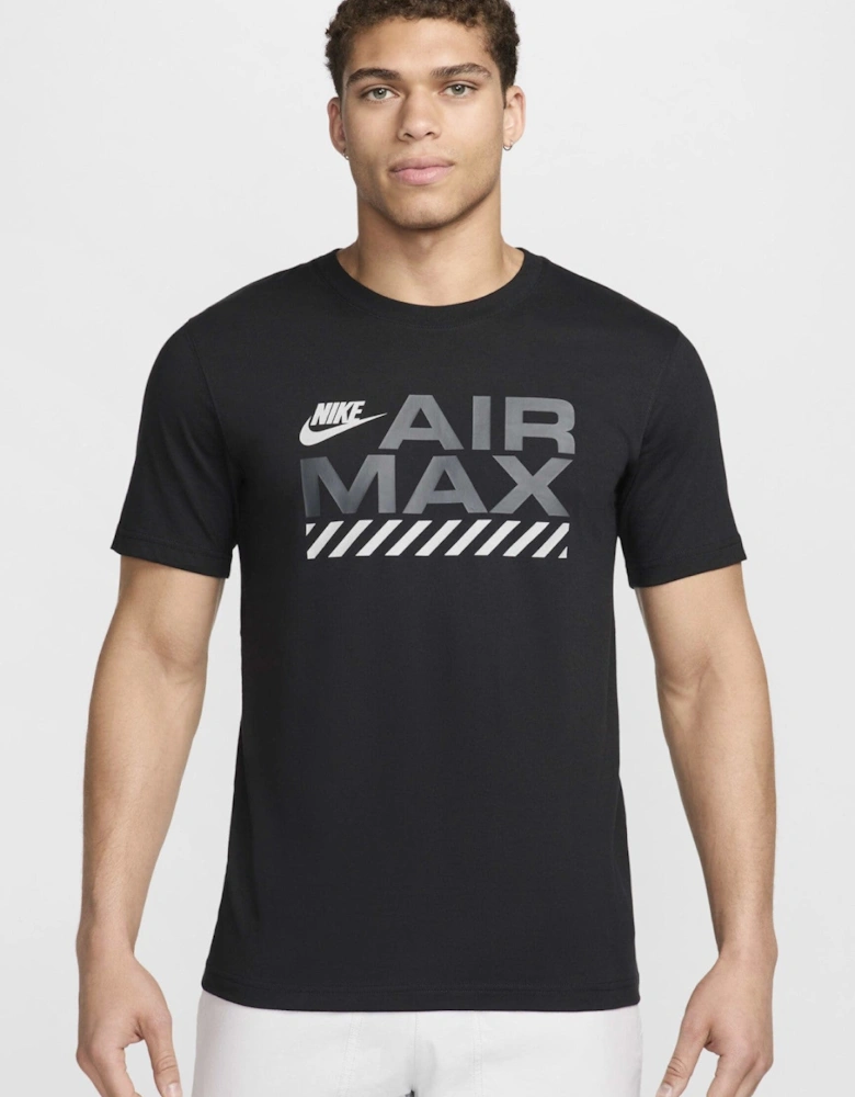 Nike Mens Air Max Graphic Sports Casual T Shirt in Black