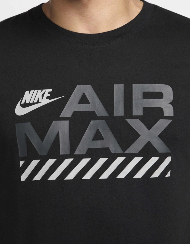 Nike Mens Air Max Graphic Sports Casual T Shirt in Black